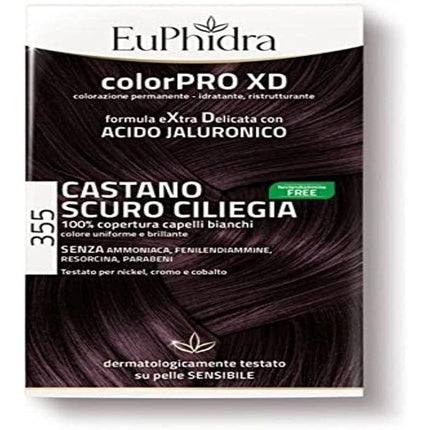 Vopsea de păr, Euphidra colorPRO XD 355, Castano Scuro Ciliegia, 30g