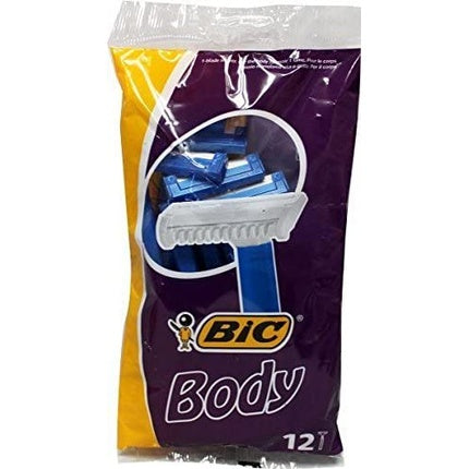 Rasă corp BIC Body, set 12 buc, albastru, ambalaj plastic