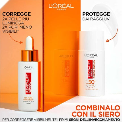 Fluid Față, L'Oréal Paris Revitalift, Anti-UV, SPF 50+