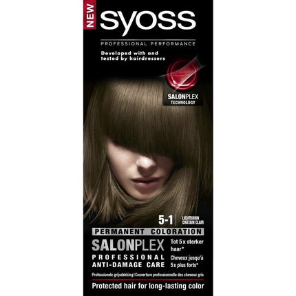 Vopsea de păr, Syoss, Color Baseline 5-1, șaten deschis