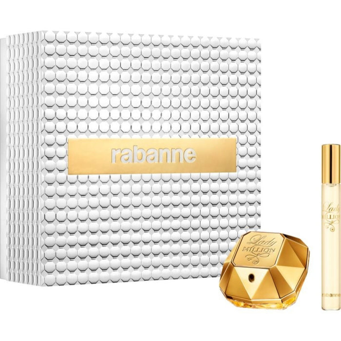 Set Paco Rabanne Lady Million, pentru femei: apă de parfum 50 ml + apă de parfum 10 ml
