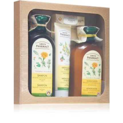 Set cadou Green Pharmacy, Șampon, Balsam și Ulei pentru corp, 100 ml