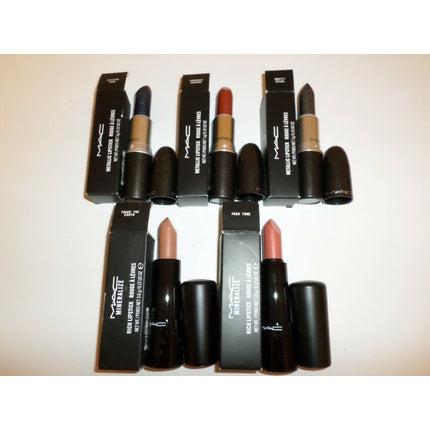 Ruj MAC, Metallic Mineralize Rich & Powder Kiss Love Me, Culoare roz pal, ambalaj negru, 3g