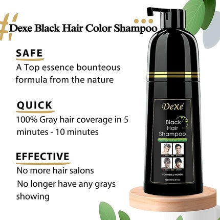 Șampon colorant Dexe Black Hair, 400ml
