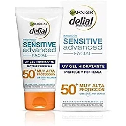 Cremă de protecție solară facială, Garnier, Delial Sensitive Advanced SPF 50+, 50ml