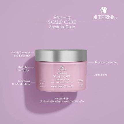 Exfoliant pentru scalp Alterna Haircare, Renewing Scalp Treatment Vegan Scrub, Roz, 331 g
