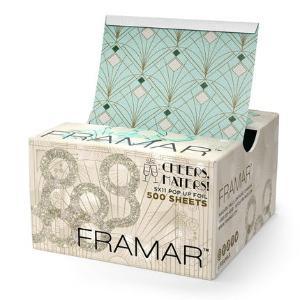Folie aluminiu păr, Framar, 500 foi, argintiu