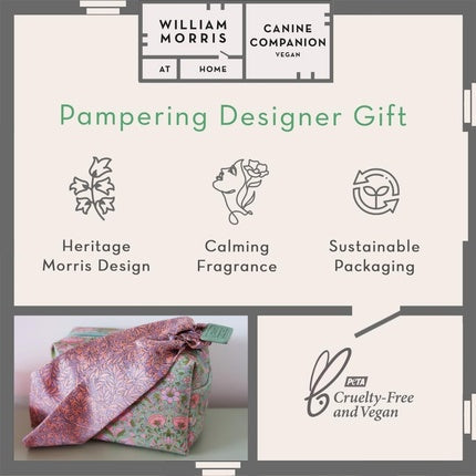 William Morris At Home Forest Bathing Hair Mist, Wash Bag and Scarf Style Set, Set Cadou, Culoare Verde cu Motive Florale