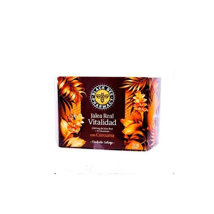 Ser facial revitalizant Black Bee Vitality, 20 ampule cu turmeric
