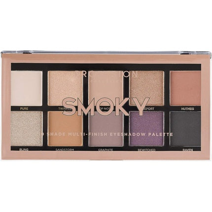 Paletă farduri pentru ochi Profusion Cosmetics, Smoky Eyeshadow Palette, 10 nuanțe