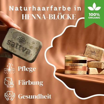 Vopsea păr, Sattva Ayurveda, Henna, maro închis