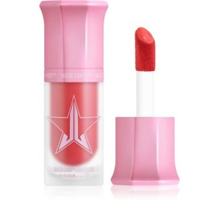 Blush lichid Jeffree Star Cosmetics Magic Candy, roz intens, ambalaj transparent