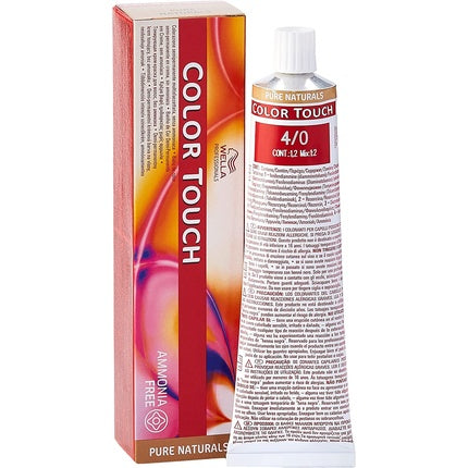 Vopsea de par, Wella, Color Touch Pure Naturals 4/0, 60ml