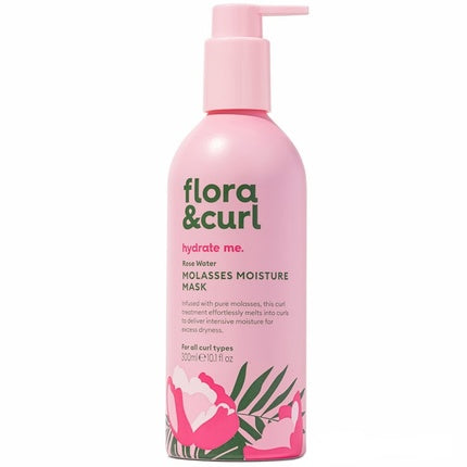 Mască de păr hidratantă Floracurl cu apă de trandafir și melasă, 300ml