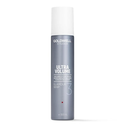 Goldwell Stylesign Ultra Volume Glamour Whip Shine Styling Foam, Mousă de coafat pentru păr neted, 300ml