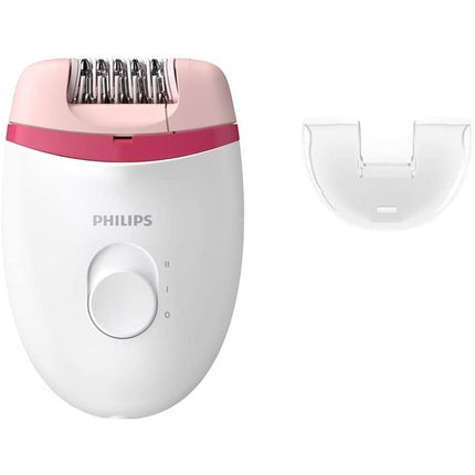 Epilator Philips Satinelle Essential Compact Bre2350, Alb cu roz