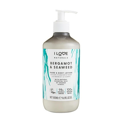 Cremă de mâini, I Love, bergamot și alge, 521g