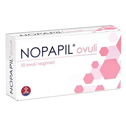 Ovuli vaginali NOPAPIL 10 buc, ambalaj cu hexagoane roz