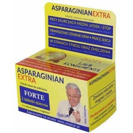 Asparaginian Extra, Uniphar, Potasiu + Magneziu, 50 Tablete
