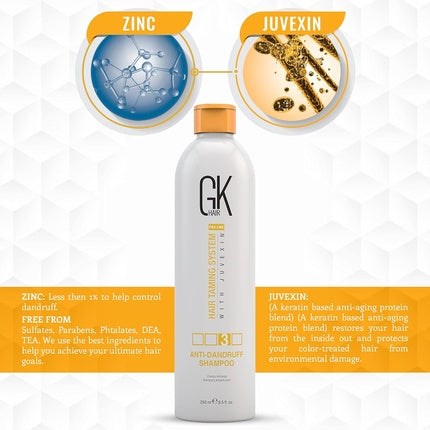 Șampon, Gk Hair, Anti-mătreață, alb, 250ml