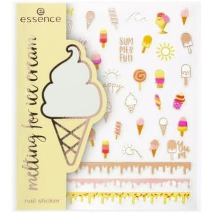 Nail Stickers, Essence, Melting Ice Cream, design înghețată, culori pastel