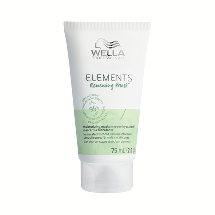 Masca de păr Wella Professionals Elements Renewing Mask, alb-verde, 75ml