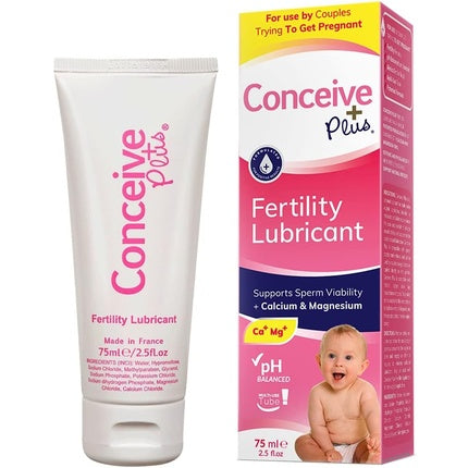 Gel Lubrifiant Intim Conceive Plus, 75ml, Culoare Alb/Roze