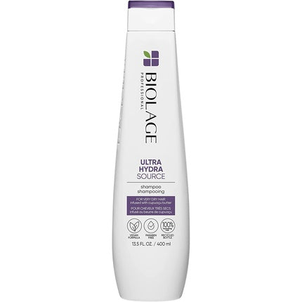 Șampon Matrix Biolage Bio Hydrasource Ultra, alb cu accente mov, 400 ml