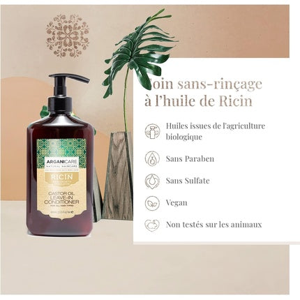 Balsam Leave-In Arganicare, Ricin, 400ml