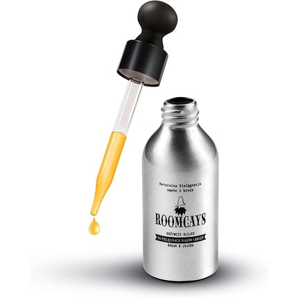 Ulei Barbă, Roomcays, Argan Jojoba, 50ml, Argintiu