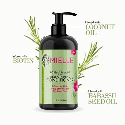Balsam Mielle Organics, Rosemary Mint, 355ml
