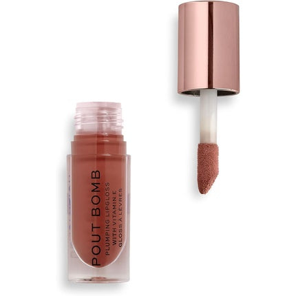 Balsam de buze Makeup Revolution London Pout Bomb Plumping Gloss Cookie Deep Nude
