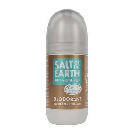 Salt Of The Earth Deodorant Ginger & Jasmine, Refillable Roll-on