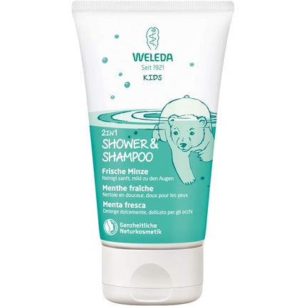 Șampon și Gel de Duș Copii, Weleda, Mentă Fresh, 150ml