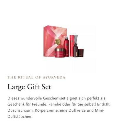 Set cadou baie si corp, Rituals, The Ritual of Ayurveda, trandafir si ulei de migdale dulci