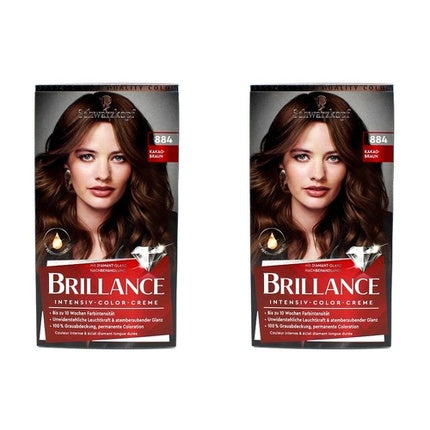 Vopsea de Păr Schwarzkopf Brilliance, 884 Cacao Maro, 211g
