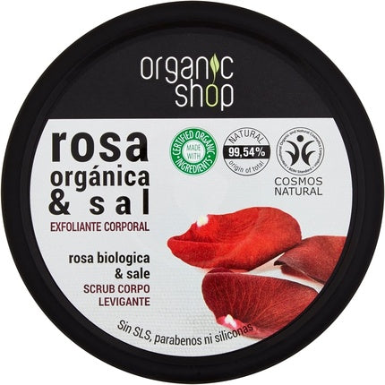 Exfoliant corp Organic Shop Pearl Rose, 250 ml
