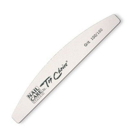 Praf de unghii Top Choice Moon File 70129, alb, grit 100/180