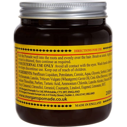 Cremă colorare păr, Morgans Pomade, negru, 200g