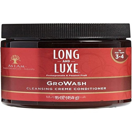 Condiționator As I Am GroWash Cleansing Creme, Rodie & Fructul Pasiunii, 454ml