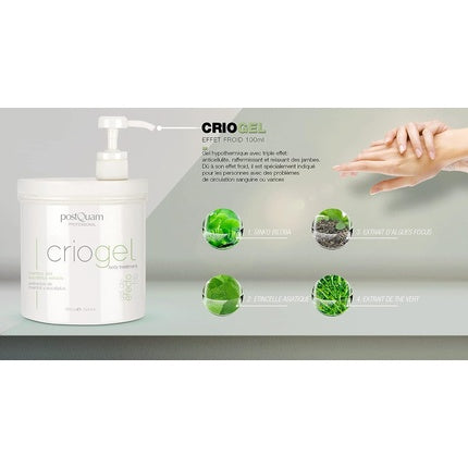 Gel Anti-Celulitic Postquam Criogel, 1000ml, Ambalaj cu Pompă