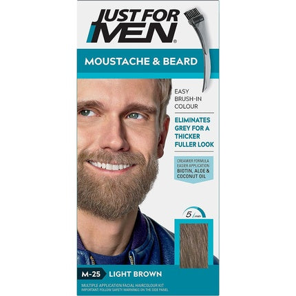 Vopsea păr, Just For Men, Moustache & Beard, castaniu deschis