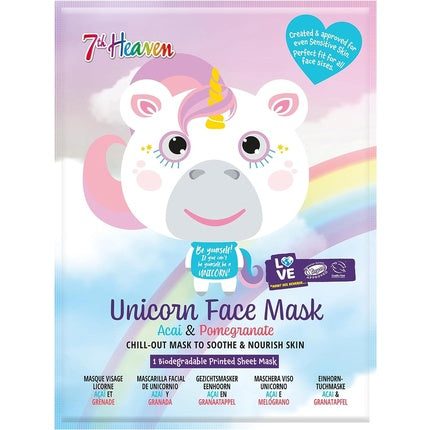 Masca fata, 7th Heaven Unicorn, acai si rodie