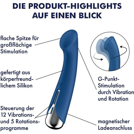 Vibrator Satisfyer, Spinning G-Spot 1, albastru