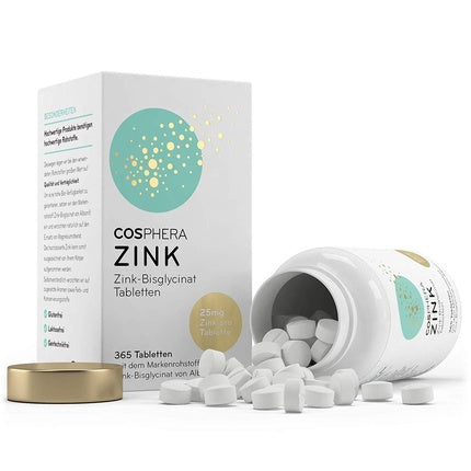 Supliment Cosphera, Zinc Bisglycinat, 365 Tablete, Alb