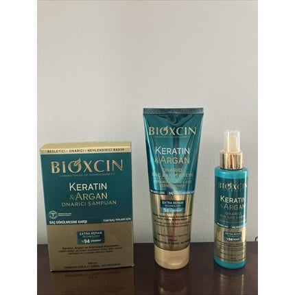 Set șampon, balsam și spray Bioxcin Keratin & Argan, 320 g