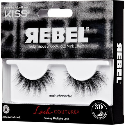 Gene false, Kiss, Rebel, efect faux mink, negre