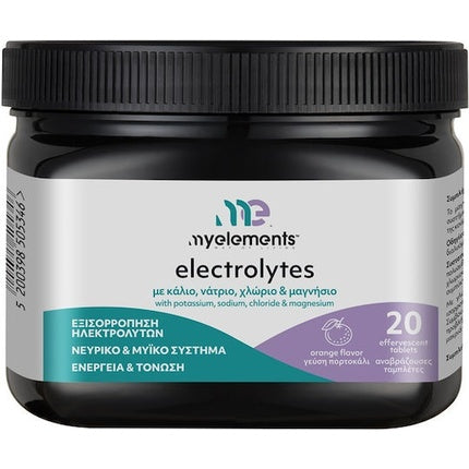 Tablete efervescente MyElements Electrolytes, 20 buc, aromă de portocală