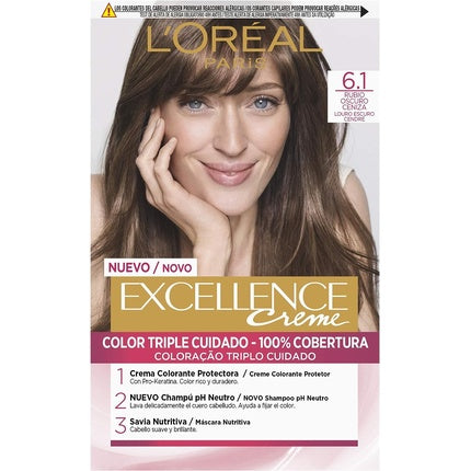 Vopsea de par, L'Oréal, Excellence Creme #9,1 Blond Deschis Cenușiu