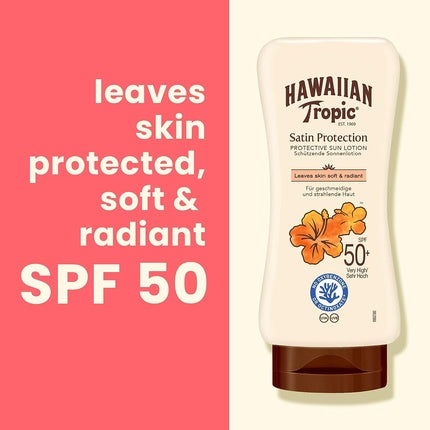 Loțiune de protecție solară, Hawaiian Tropic, SPF 50, mango și unt de shea, 180 ml
